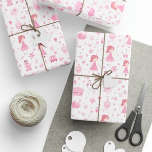 Baby Shower Wrapping Paper - Girl Baby Shower or Infant Girl Birthday Wrapping Paper