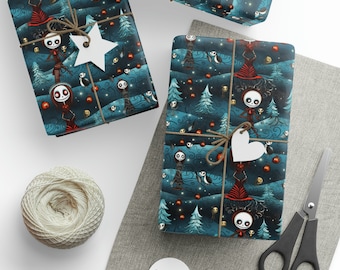 Nightmare Christmas Wrapping Paper - A Darkly Magical Holiday Gift Wrap