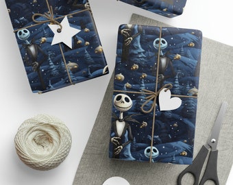 Christmas Nightmare Tree Gift Wrap - Chilly Bones Christmas Wrapping Paper