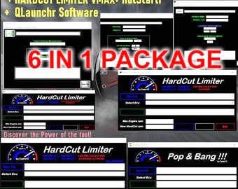 Pack 6 en 1 HardCut Limiter Diesel + Moteurs essence + Pop&Bang + HARDCUT Limiter Vmax + HotStartr + Logiciel QLaunchr