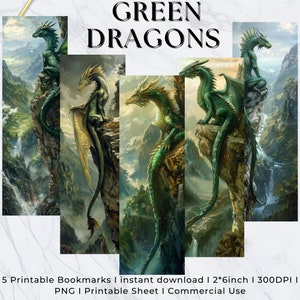 Dragon Bookmarks, Majestic Dragon, Dragon Lover Gift, Reading Accessories,Magical Dragon, Fantasy Art, Fantasy Bookmarks,Legendary Creatures