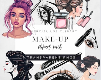 Make-up Clipart Transparent PNGs, Beauty Model Clipart, Eye lash Clipart, transparent makeup PNG clipart