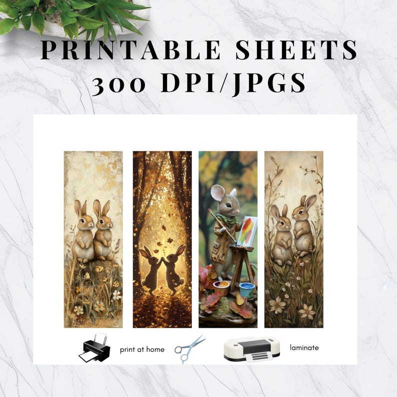 20 Easter Printable Bookmarks - Digital Download JPG Bookmark Sheets ...