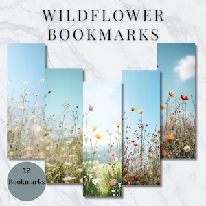 Watercolor Wildflower Bookmark - Cute Floral Bookmark for Her - Gift for Garden Lovers - Wildflower Bookmark - Unique Gift for Book Lovers
