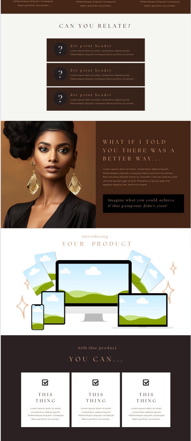 Beauty Product Sales Page Website Template Bold theme image 3