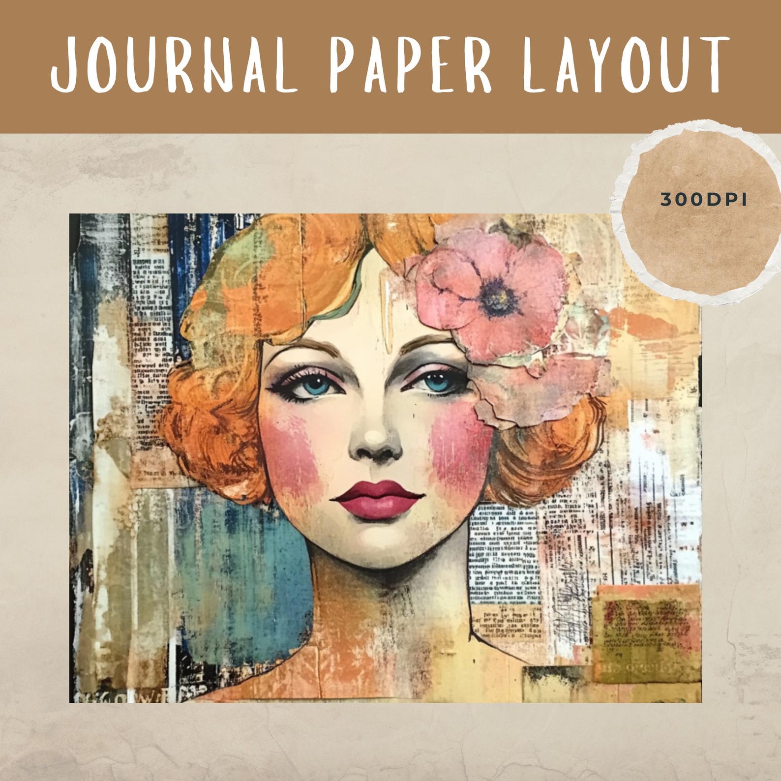 Mixed Media Junk Journal Paper Pack | 40 Digital Collage Sheets | Bold ...
