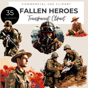 Clipart hommage au soldat tombé au combat, clipart héros de guerre-ANZAC Day Clipart-coquelicots rouges Clipart Collection-Jour du Souvenir, coquelicot de Californie