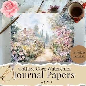 Cottage and Garden Junk Journal Kit - Vintage Cottage Papers - Printable Digital Download - Scrapbook Supplies- Gardens and Flowers J Papers
