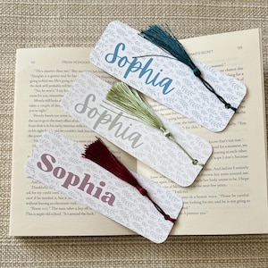 Personalized Bookmarks, Create Your Own Custom Name Bookmark, Customizable Name Bookmarks, Custom Floral Bookmark