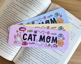 Cat Mom Bookmark, Booklover, Cat Bookmark, Cat Lover Bookmark