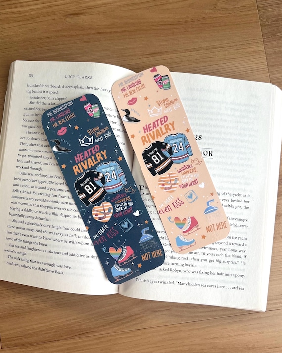 Book Trope Bookmark, Booklover, Book Genre Bookmark, Heated Rivalry Bookmark, Hockey Romance, Hockey Trope, Romance Bookmark