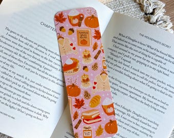 Fall Bookmark, Booklover, Autumn Bookmark, Cozy Cute Halloween Bookmark, Fall Bookmark, Pumpkin, Pumpkin Spice, Thanksgiving