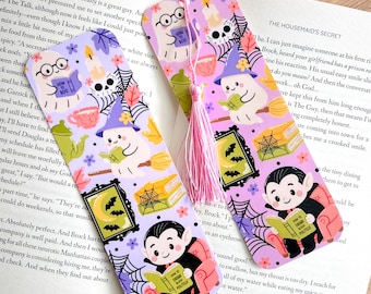 Halloween Bookmark, Booklover, Spooky Bookmark, Ghost Bookmark, Cute Halloween Bookmark, Dracula, Vampire