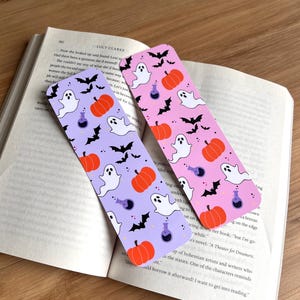 Halloween Bookmark, Booklover, Spooky Bookmark, Ghost Bookmark, Cute Halloween Bookmark, Bat Bookmark, Pumpkin