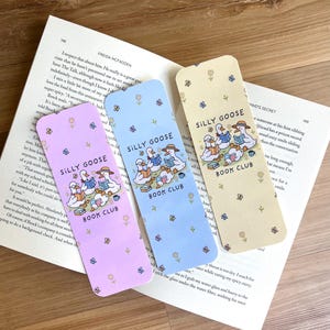 Silly Goose Book Club Bookmark, Blue Bookmark, Duck Bookmark, Silly Goose Bookmark, Funny Bookmark