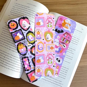 Halloween Bookmark, Booklover, Spooky Bookmark, Ghost Bookmark, Cute Halloween Bookmark