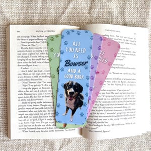 Personalized Dog Photo Bookmarks, Create Your Own Custom Photo Bookmark, Customizable Photo Bookmarks, Custom Photo Bookmark Gift
