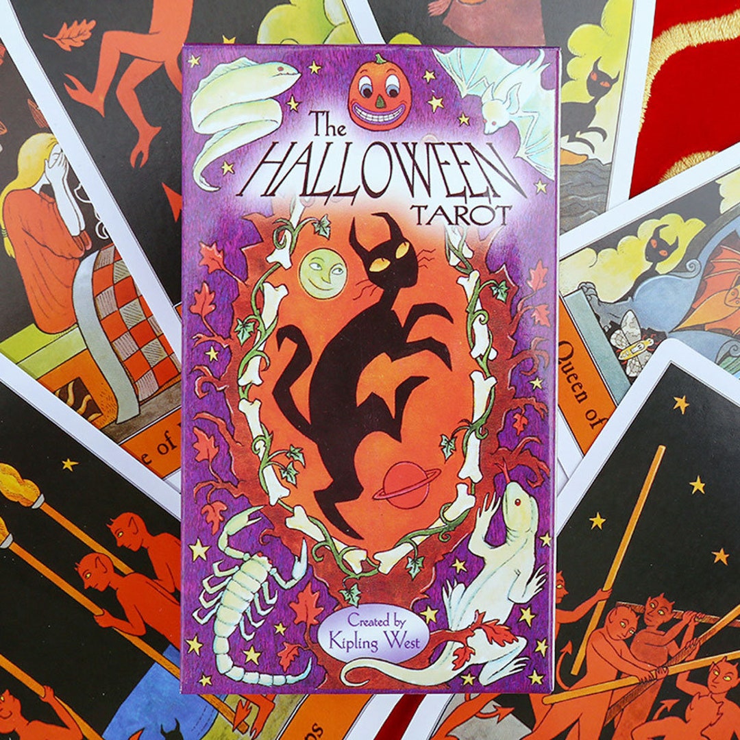 The Halloween Tarot Cards Tarot Deck With Guidebook All Etsy