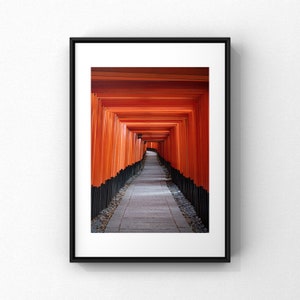 Japan Kyoto Torii Gates at Fushimi Inari Shrine Japanese Traditional Photography Wall Art - Digital Download - 5x7 and 2x3 Dimensions
