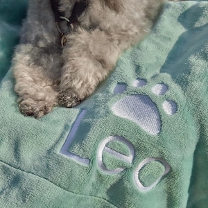 Custom Pet Blanket, Personalized Dog Cat Blanket with Paw Print, Custom Soft Name Blanket for Dog, Puppy Blanket, Coming Home Gift New Puppy image 3