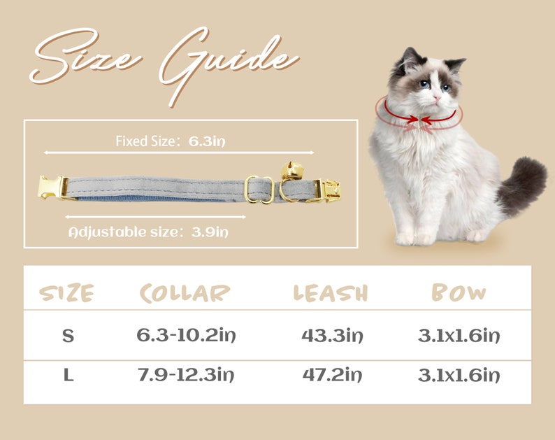 Personalized Velvet Cat Collar, Custom Luxury Cat Collar Bowtie Leash Set, Custom Engraved Kitten Name Safety Buckle, Custom Pet Collar Gift image 5