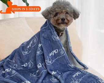 Personalized Dog Blanket, Flannel Pet Memorial Gift