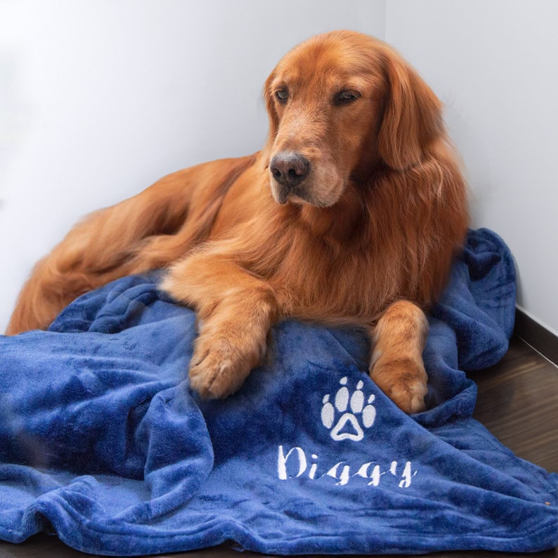 Personalized Dog Name Blanket, Embroiderd Pet Name Blanket, Custom Flannel Name Blankets for Dog, Dog Bedding Blanket, Unique Dog Mom Gift zdjęcie 2