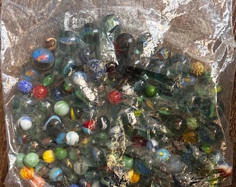 Assortment of 115 Marbles and shooters
