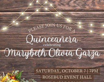 Western Quinceañera Digital Invitation | Western Quinceañera Invitation | Cowboy Quinceañera Invitation | Quinceañera Invitation | Western