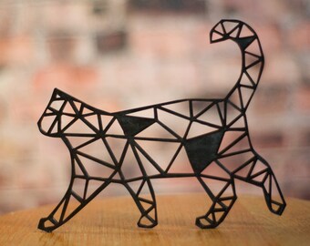 Geometric Cat Wall Art, Home Decor, Geocat Wall Art, Wall Decor, 3D stampato Wall Art, Geometric Wall Art, Minimalista Home Decor