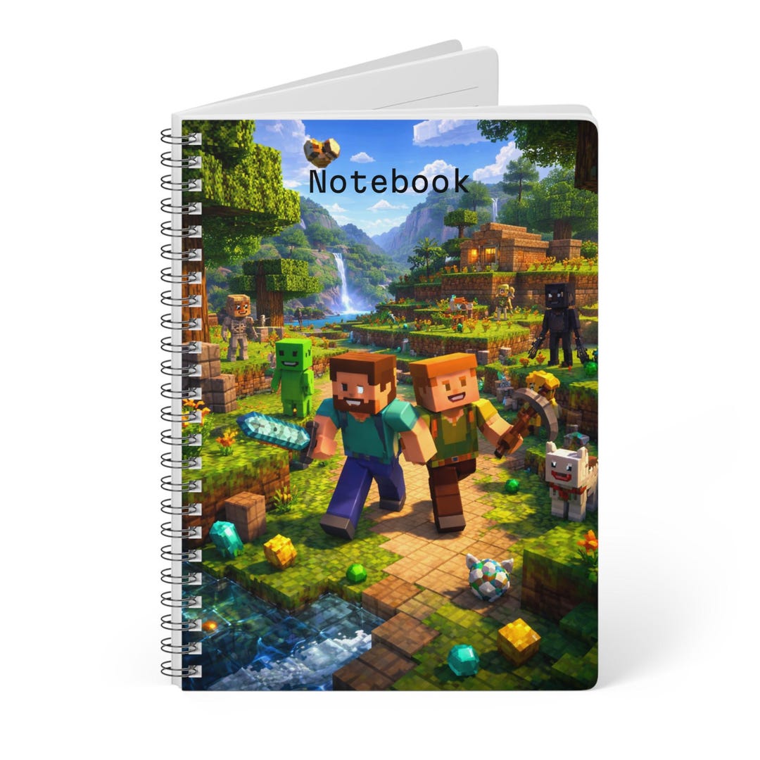 Wirobound Notebook | Minecraft Cover - Etsy