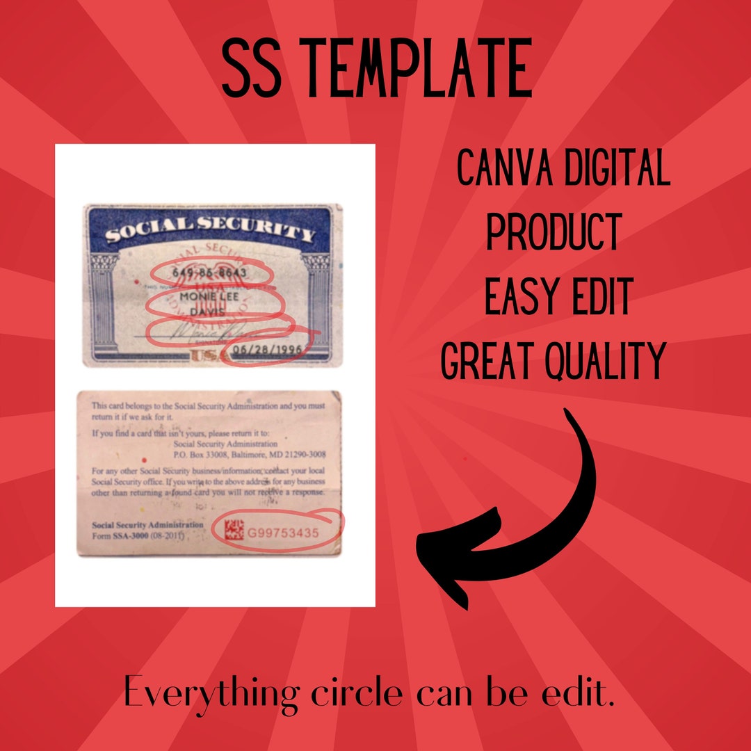 SS TEMPLATE Editable Printable Digital Download - Etsy Canada