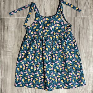Girls 4T Blue Fruit Print Sundress