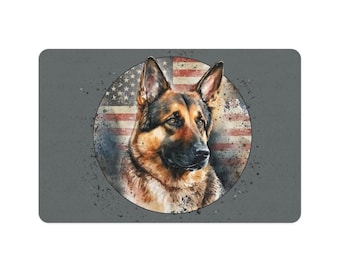 Dog Lover's Pet Food Mat, German Shepherd Feeding Mat, Custom Pet Accessory, Dog Supplies, Pet Decor, Gift for Dog Owners