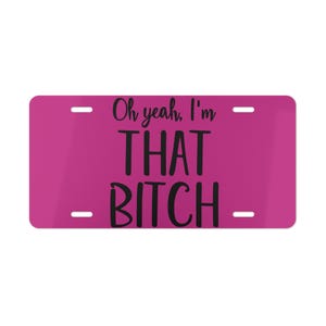 Funny Vanity Plate, Custom License Plate, Car Decor, Sassy Gift, Auto Accessories, Unique Car Plate