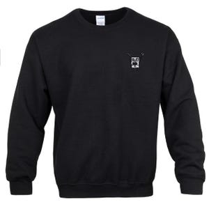 Embroidered Pixel Doodle Bob| Unisex Crewneck Sweatshirt | Handcrafted Pixel Apparel | Unique Embroidery Gifts