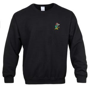Embroidered Pixel Boswer| Unisex Crewneck Sweater | Handcrafted Pixel Apparel | Unique Embroidery Gifts