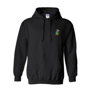 Embroidered Pixel Bowser | Unisex Comfy Hoodies | Handcrafted Pixel Apparel | Unique Embroidery Gifts