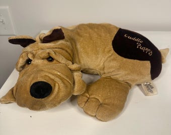 Raro peluche de 21" de HTF, retirado, vintage, cachorro abrazable, perro marrón