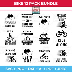 Kommerzielle Nutzung Biker-Svg-Bundle, Kykologe Png, Cycopath geschnitten Datei für Cricut, Biker Silhouette Design, sofortiger digitaler Download Clipart