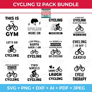 Vélo Svg Bundle pour Cricut, Cycologue Shirt Design, Cycopath Png, Utilisation commerciale Vélo Svg Fichier, Fichier de coupe, Silhouette Art, Fichier numérique