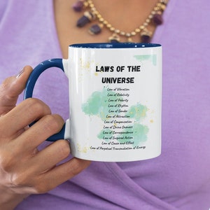 Laws of the UNIVERSE, 11oz, Manifestation Mug, Spiritual Mug, Spiritual Gift, Spirituality, Manifestation Mug, Manifest Mug
