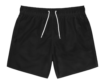 Men's Quick-Dry Swim Trunks, Polyester Beach Shorts, Summer Poolside Wear