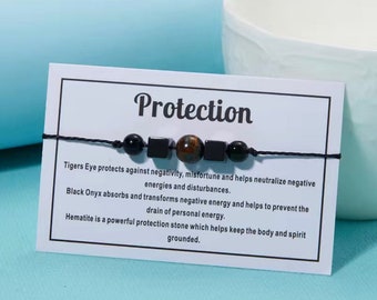 Black Beaded Protection Bracelet Bracelets for Women - Etsy