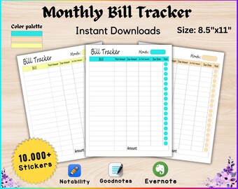 Undated Goodnotes Planner, Monthly Digital Planner, Goodnotes Template, Digital Journal Pdf, Goodnotes Stickers Boho,  SVG ,Canva Editable