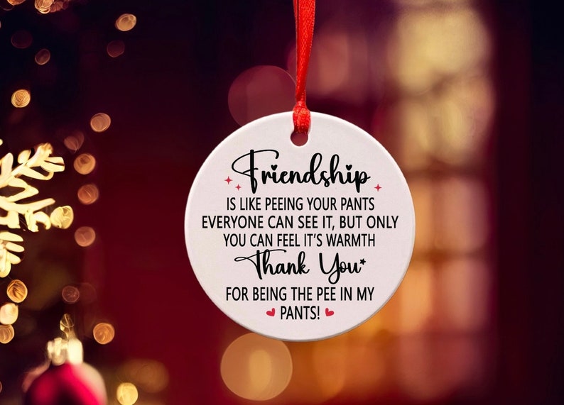 Friend Ornament Funny Christmas Ornament Best Friend Friendship