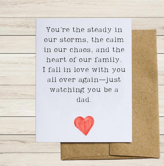 Romantic Father's Day Card for Husband - Boyfriend - Fiancé - Happy Fathers Day - Gift for Husband - Spouse - Love - Personalized