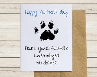 Tarjeta del Día del Padre para un Papá Perro/Gato - Tarjeta Divertida - Feliz Día del Padre - Regalo para Esposo/Esposa - Amor - Personalizada