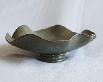 TERRAZZA fruit bowl handmade ceramic pedestal bowl trinket dish studio pottery handbuilt ceramics gift for her housewarming gift hostess