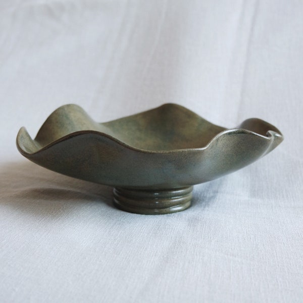 TERRAZZA fruit bowl handmade ceramic pedestal bowl trinket dish studio pottery handbuilt ceramics gift for her housewarming gift hostess